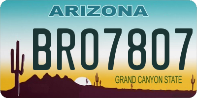AZ license plate BRO7807