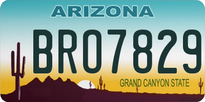 AZ license plate BRO7829
