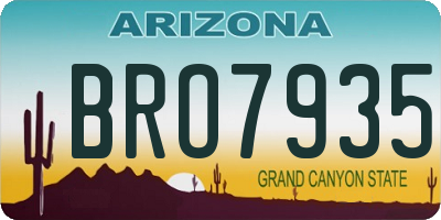 AZ license plate BRO7935