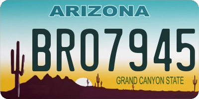 AZ license plate BRO7945