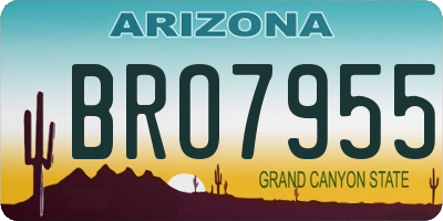 AZ license plate BRO7955