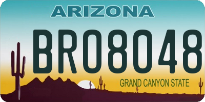 AZ license plate BRO8048