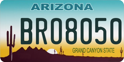 AZ license plate BRO8050
