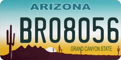 AZ license plate BRO8056