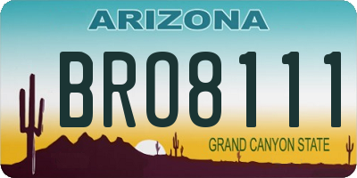 AZ license plate BRO8111