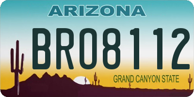 AZ license plate BRO8112