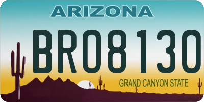 AZ license plate BRO8130
