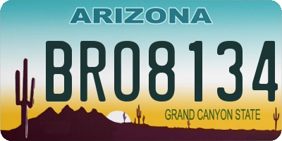 AZ license plate BRO8134