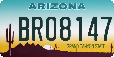 AZ license plate BRO8147