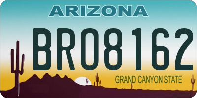 AZ license plate BRO8162