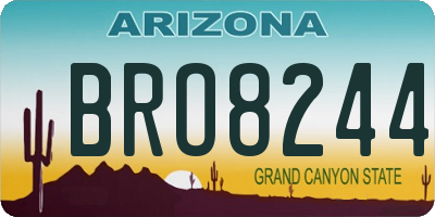 AZ license plate BRO8244