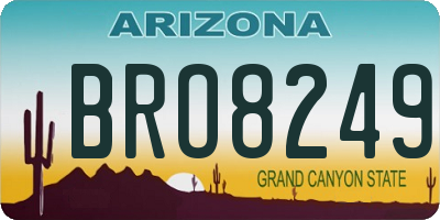 AZ license plate BRO8249
