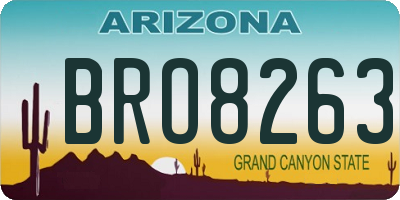 AZ license plate BRO8263