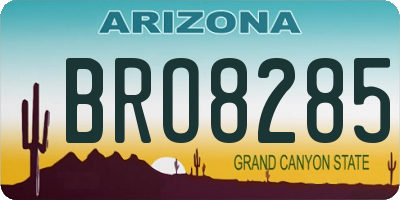 AZ license plate BRO8285