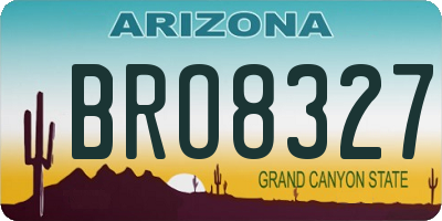 AZ license plate BRO8327