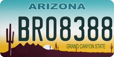 AZ license plate BRO8388