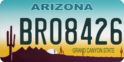 AZ license plate BRO8426