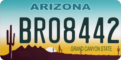 AZ license plate BRO8442