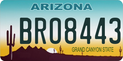 AZ license plate BRO8443