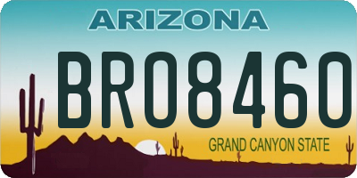 AZ license plate BRO8460