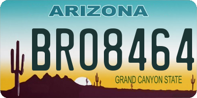 AZ license plate BRO8464