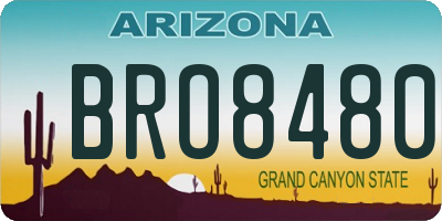 AZ license plate BRO8480