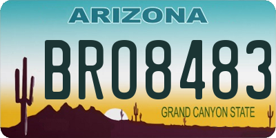 AZ license plate BRO8483