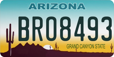 AZ license plate BRO8493