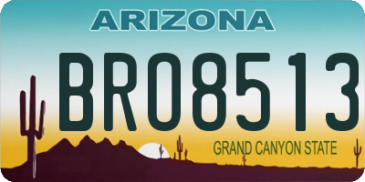 AZ license plate BRO8513