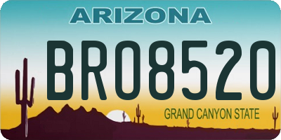 AZ license plate BRO8520