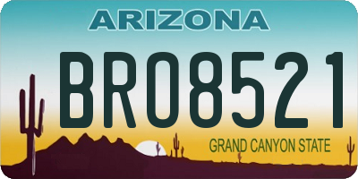 AZ license plate BRO8521