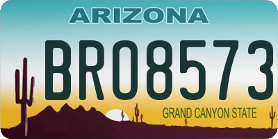 AZ license plate BRO8573