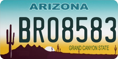 AZ license plate BRO8583