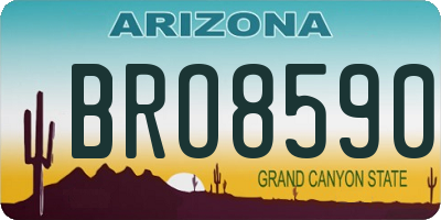 AZ license plate BRO8590