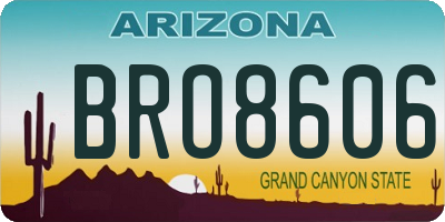 AZ license plate BRO8606