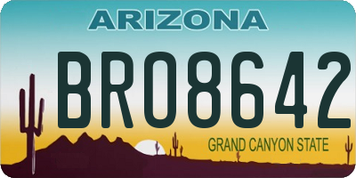 AZ license plate BRO8642