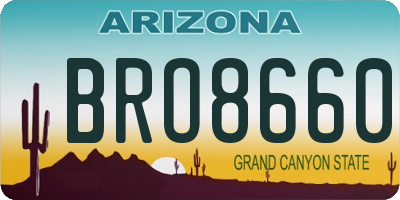 AZ license plate BRO8660