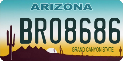 AZ license plate BRO8686
