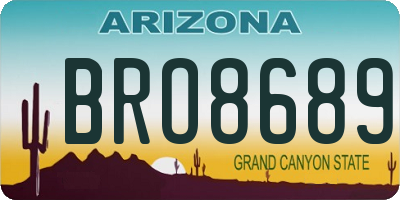 AZ license plate BRO8689