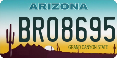 AZ license plate BRO8695