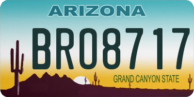 AZ license plate BRO8717