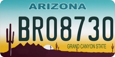AZ license plate BRO8730