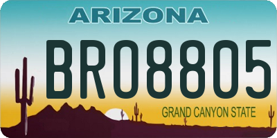 AZ license plate BRO8805