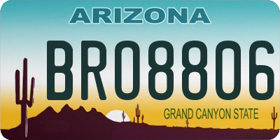 AZ license plate BRO8806