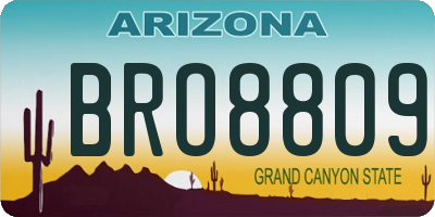 AZ license plate BRO8809