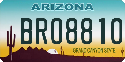 AZ license plate BRO8810