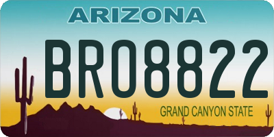 AZ license plate BRO8822
