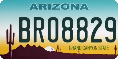 AZ license plate BRO8829