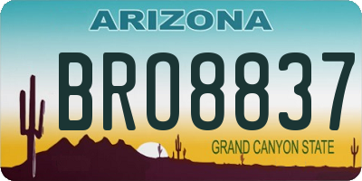 AZ license plate BRO8837