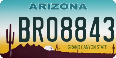 AZ license plate BRO8843